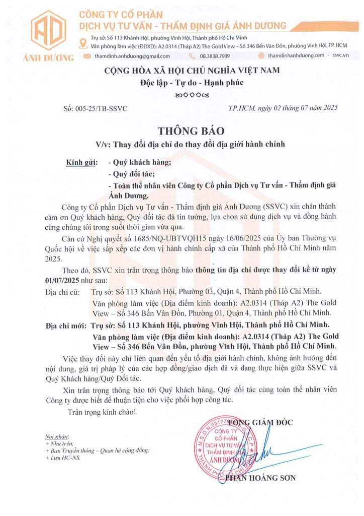 005-25_TB-SSVC_02-07-2025_THAY ĐỔI ĐỊA CHỈ (DO THAY ĐỔI ĐỊA GIỚI HÀNH CHÍNH)